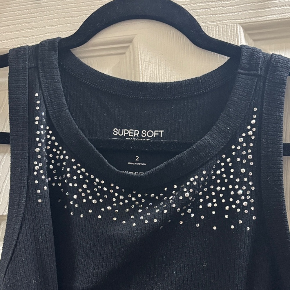 Black torrid Rhinestone Women's Tank Top